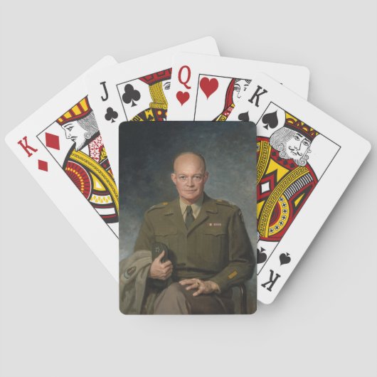 General Dwight Eisenhower 5 Star Painted Portret Pokerkaarten (Achterkant)