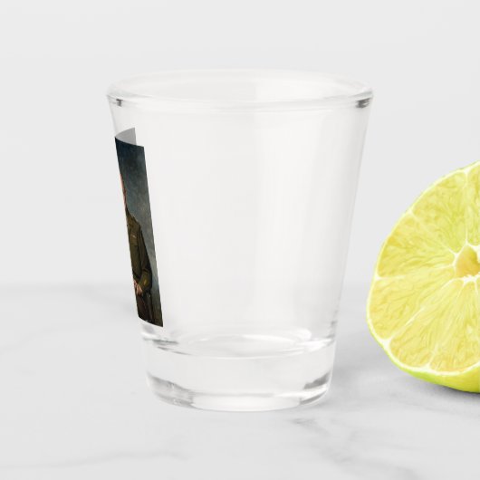 General Dwight Eisenhower 5 Star Painted Portret Shot Glas (Rechts)