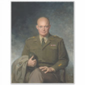 General Dwight Eisenhower 5 Star Painted Portret Sticker (Voorkant)