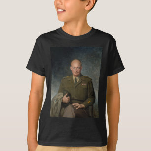 General Dwight Eisenhower 5 Star Painted Portret T-shirt