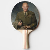 General Dwight Eisenhower 5 Star Painted Portret Tafeltennisbatje (Achterkant)