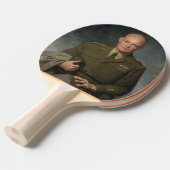 General Dwight Eisenhower 5 Star Painted Portret Tafeltennisbatje (Voorkant Gekanteld)