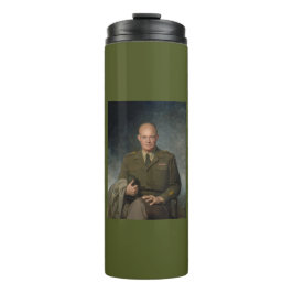 General Dwight Eisenhower 5 Star Painted Portret Thermosbeker