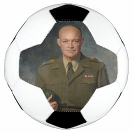 General Dwight Eisenhower 5 Star Painted Portret Voetbal