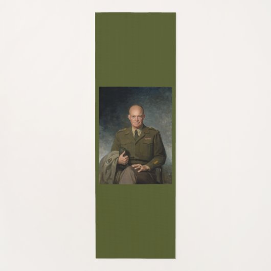 General Dwight Eisenhower 5 Star Painted Portret Yogamat (Voorkant)
