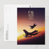 General Dynamics F-16 Fighting Falcon briefkaart (Voorkant / Achterkant)