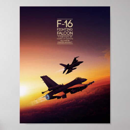General Dynamics F-16 Fighting Falcon poster (Voorkant)