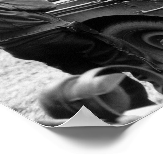 General Eisenhower in a Jeep - WWI Poster (Hoek)