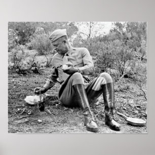 General Eisenhower met Lunch - WW2 Poster