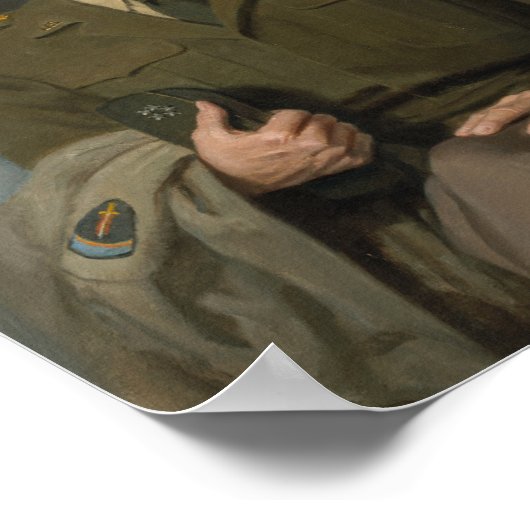 General Eisenhower Portrait - Thomas Edgar Stephen Poster (Hoek)