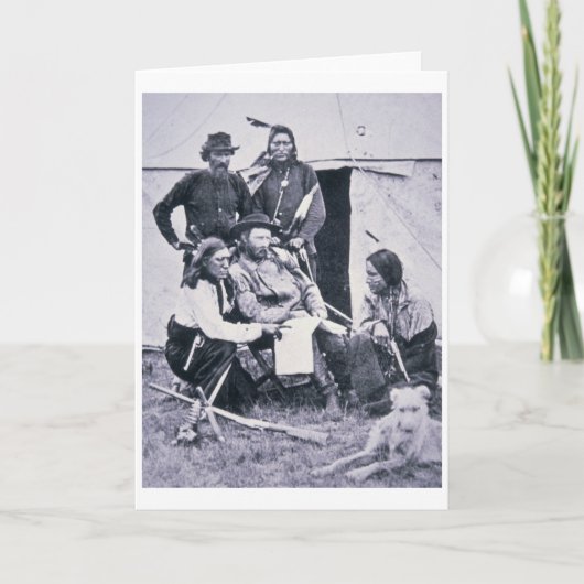 General George A. Custer (1839-76) met zijn Indiër Kaart (Voorkant)