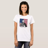 General Grant en de Amerikaanse vlag T-shirt (Voorkant volledig)