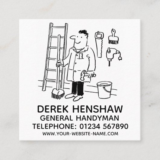 General Handyman Square Visitekaartje (Voorkant)