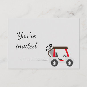 General Invite Custom Fun Golfing Birthday Party Kaart