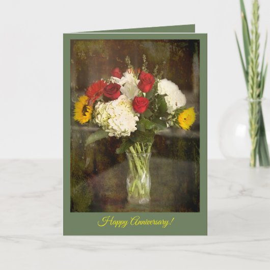 General Jubileum Card met Bouquet of Flowers Kaart (Voorkant)