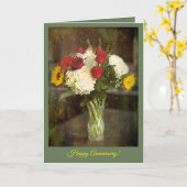 General Jubileum Card met Bouquet of Flowers Kaart (Gele Bloem)