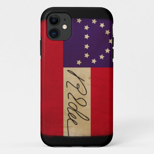 General Lee Headquarters vlag met handtekening Case-Mate iPhone Case (Achterkant)