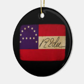 General Lee Headquarters vlag met handtekening Keramisch Ornament (Links)