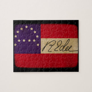 General Lee Headquarters vlag met handtekening Legpuzzel