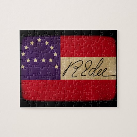 General Lee Headquarters vlag met handtekening Legpuzzel (Horizontaal)