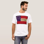 General Lee Headquarters vlag met handtekening T-shirt (Voorkant volledig)