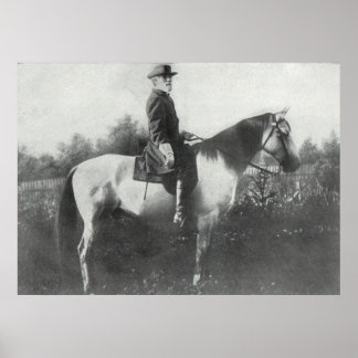General Lee riding Traveler Poster
