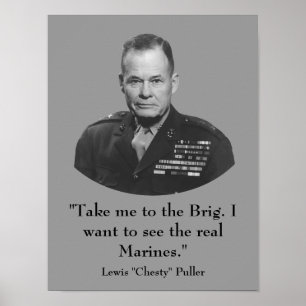 General Lewis "Chesty" Puller - Marine Poster
