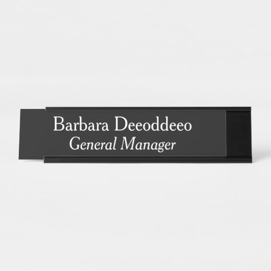 General Manager Black Bureau Naambordje (Voorkant)