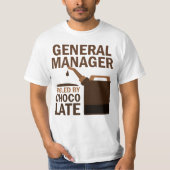 General Manager (Funny) Chocolate T-shirt (Voorkant)