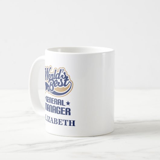 General Manager Personalized Mug Gift Koffiemok (Voorkant links)