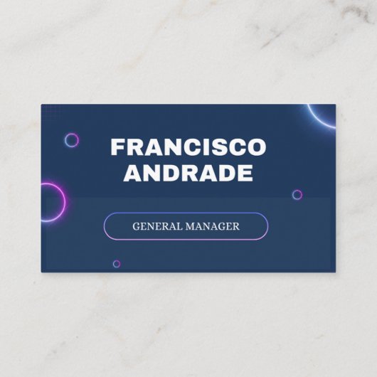 General manager | Professional Business Card Visitekaartje (Achterkant)