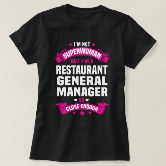 General Manager Restaurants T-shirt (Design voorkant)