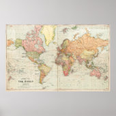 General Map of the World Poster (Voorkant)