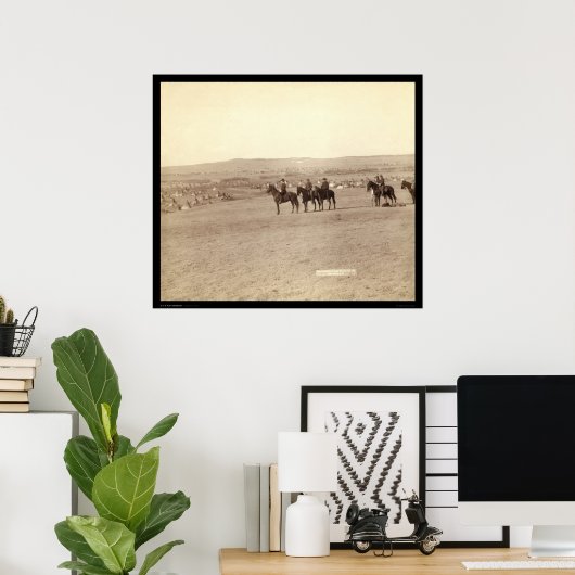 General Miles Overzien Tipi Camp SD 1891 Poster (Thuiskantoor)