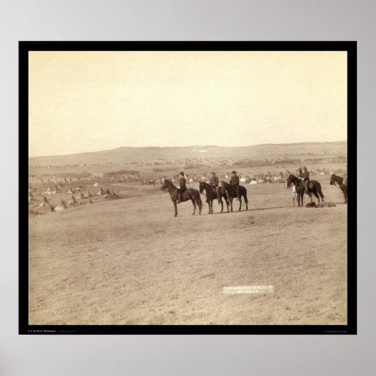 General Miles Overzien Tipi Camp SD 1891 Poster (Voorkant)