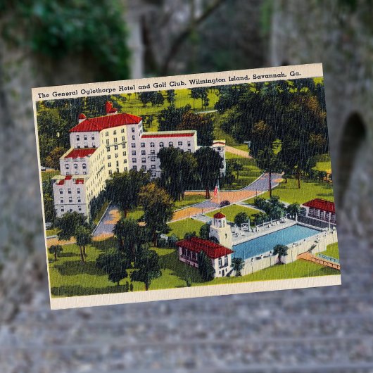 General Oglethorpe Hotel Golf Club Wilmington Isl Briefkaart
