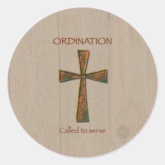 General Ordination Gefeliciteerd, Metal Design C Ronde Sticker (Voorkant)