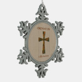 General Ordination Gefeliciteerd, Metal Design C Tin Sneeuwvlok Ornament (Links)