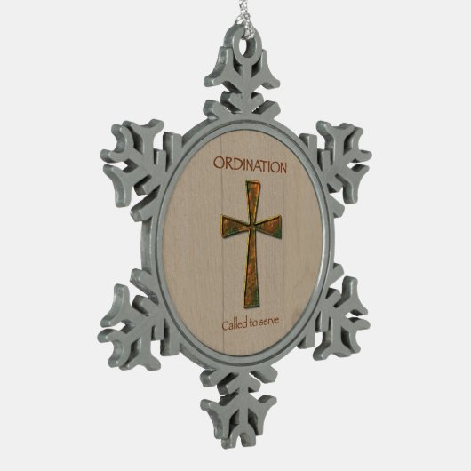 General Ordination Gefeliciteerd, Metal Design C Tin Sneeuwvlok Ornament (Links)