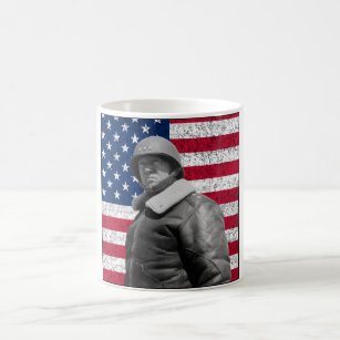 General Patton en de Amerikaanse vlag Koffiemok