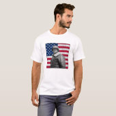 General Patton en de Amerikaanse vlag T-shirt (Voorkant volledig)