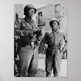 General Patton en Teddy Roosevelt Jr. - WW2 Poster