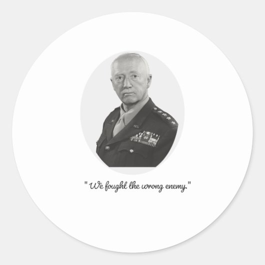 General Patton Quote Sticker (Voorkant)
