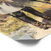 General Pickett die het bevel tot aanklacht neemt  Poster (Hoek)