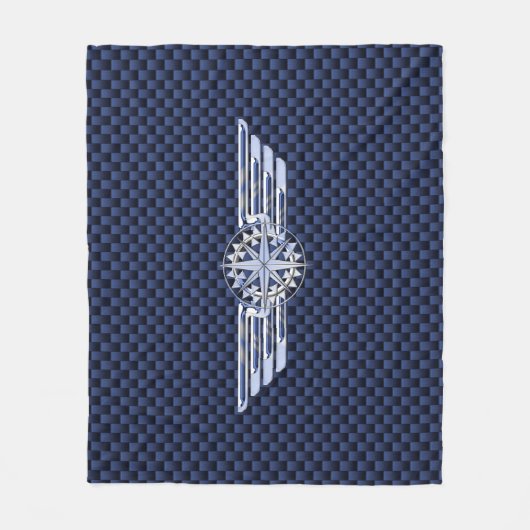 General Private Air Pilot Chrome Net als Wings Fleece Deken (Voorkant)