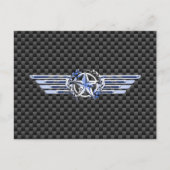 General Private Air Pilot Chrome, zoals Star Wings Briefkaart (Voorkant)