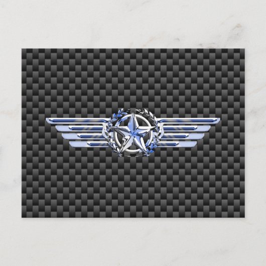 General Private Air Pilot Chrome, zoals Star Wings Briefkaart (Voorkant)