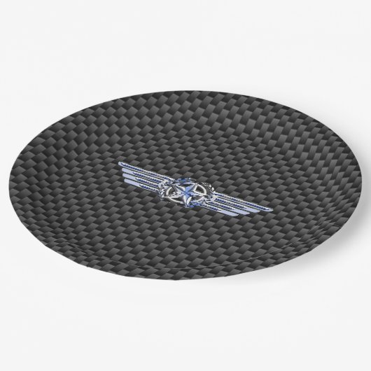 General Private Air Pilot Chrome, zoals Star Wings Papieren Bordje (Gekanteld)