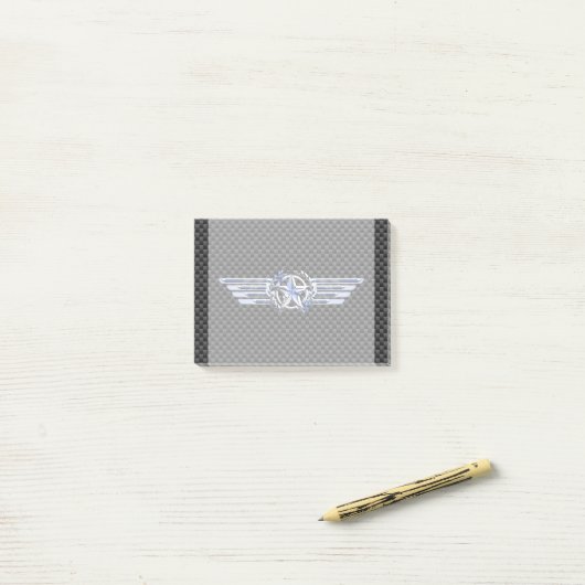 General Private Air Pilot Chrome, zoals Star Wings Post-it® Notes (Op bureau)