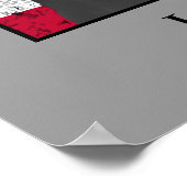 General Puller en de Amerikaanse vlag Poster (Hoek)